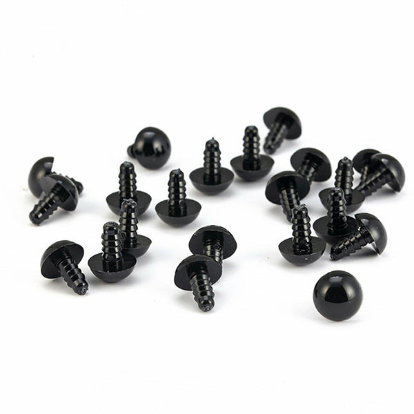 Teddy Plush Doll Black Plastic Safety Eyes DIY Toy Crafts Kit 6-12mm NEw