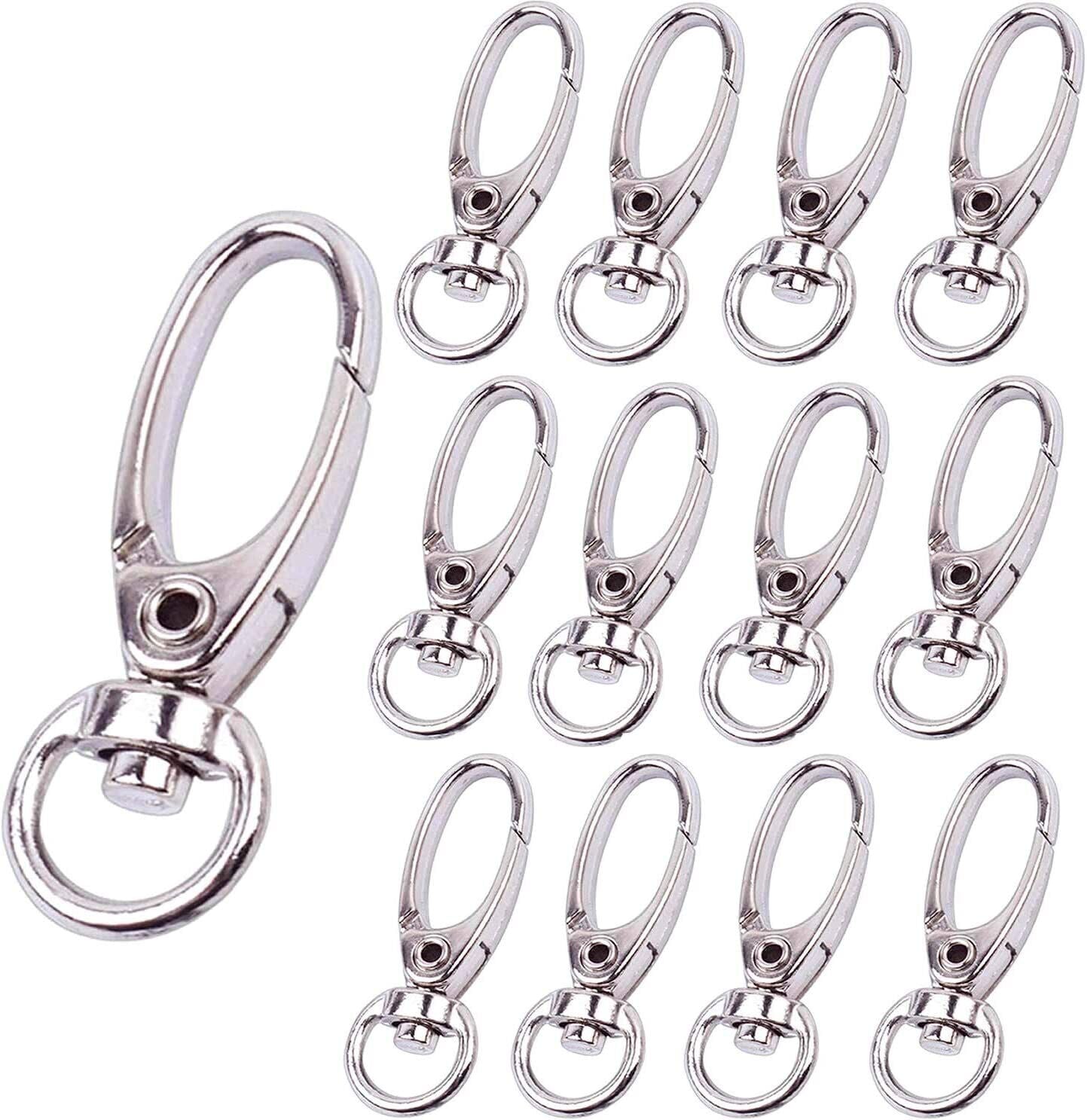 10/20/30X Swivel Lobster Clasps Golden Trigger Clasp Snap Hook Key Chain Rings A