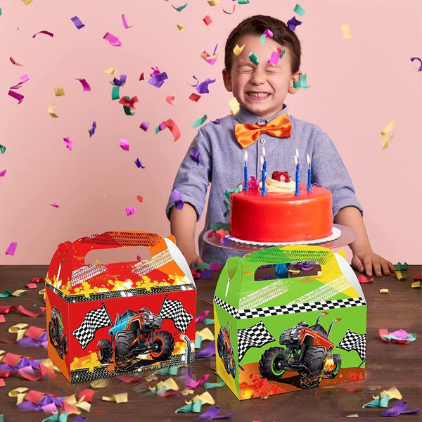 12PCS Monster Truck Paper Candy Gift Box Party Supplies Birthday Decoration