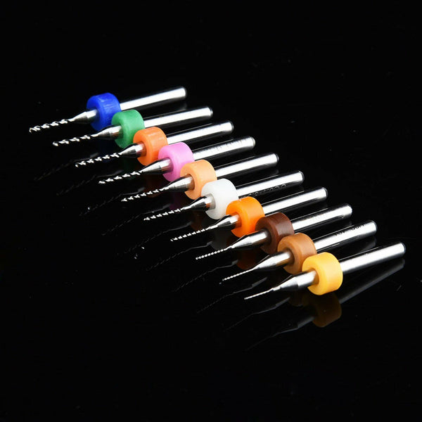 10 PCS 0.1-1.0MM Carbide Micro Mini Drill Bit Tungsten Steel Rotary Tools AU