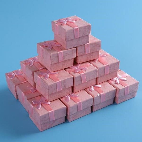 48PCS Cardboard Earring Ring Necklace Square Gift Box Display Jewelry Case Boxes