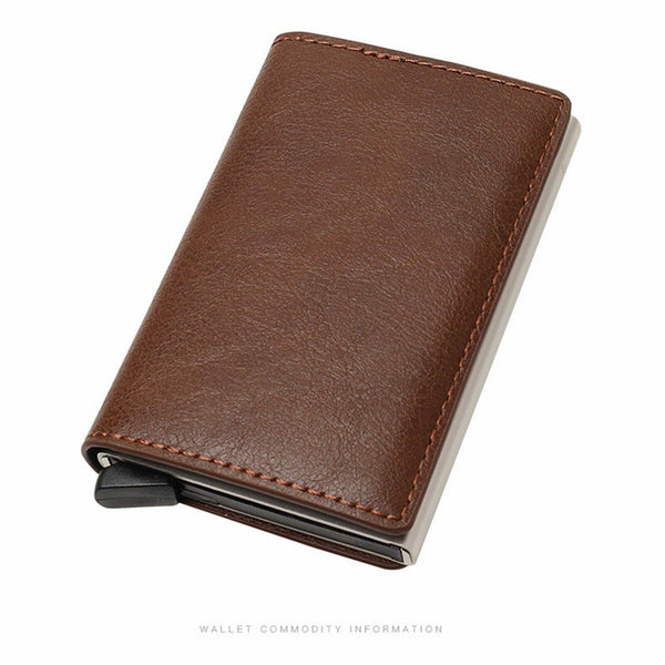 New Leather Credit Card Holder Men's Money cash Wallet Clip RFID Blocking Purse