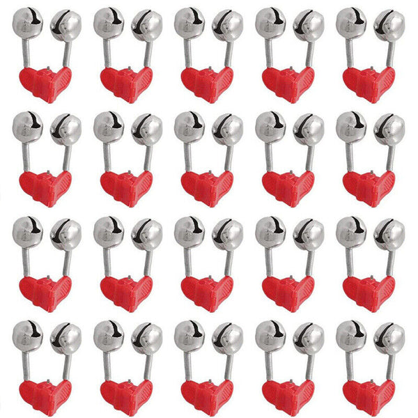 Up To 100PCS Best Bite Clip Fishing Alarm Bells Plastic Ring Double Rod Hot Red
