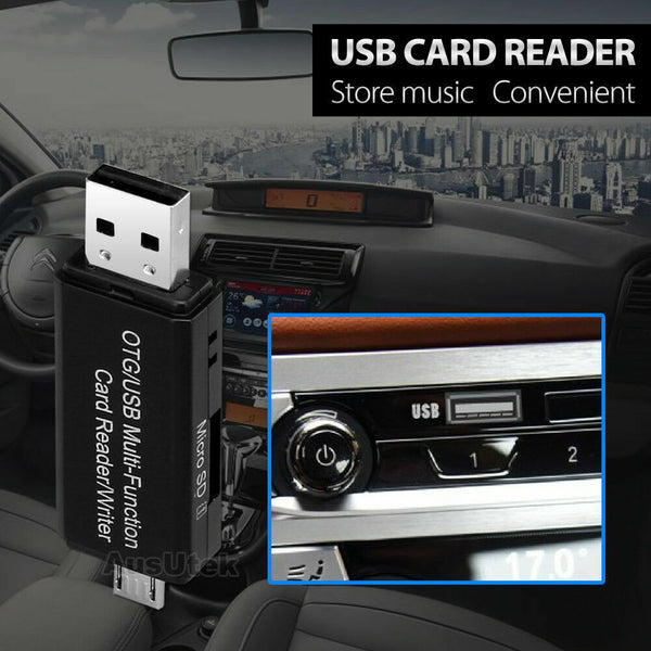 Micro USB OTG to USB 2.0 Adapter SD TF Micro Card Reader For PC Mobile Phone AU - Lets Party