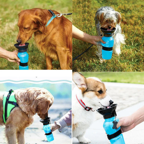 500ML Dog Cat Water Drinking Bottle Detachable Travel Cup Portable Pet Feeder AU