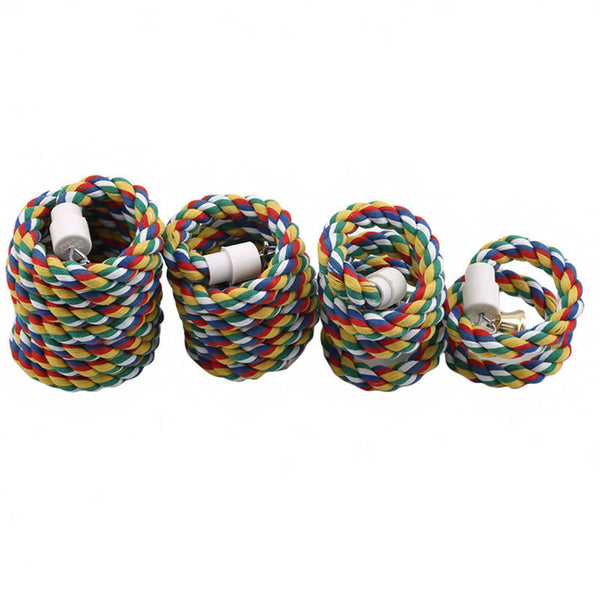 Pet Bird Rope Perches Parrot Colorful Cage Comfy Perch Bungees for Birds Toy AU