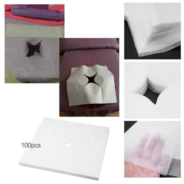 Beauty Salon Disposable Face Pad Bed Table Face Hole Cover Massage