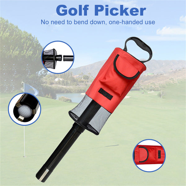 Golf Ball Bag Practice Golf Ball Bag Holder Pick Up Receiver Tube Shag Collector