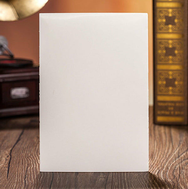 UP TO 100X Laser Cut Wedding Invitations Pocket Card Insert Envelope Pearl White