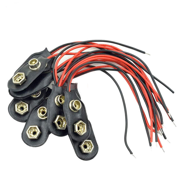 40pcs Pcs 9V Volt Battery Snap Clip Connector Black