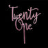 Twenty One 21st Birthday 21 Today Acrylic Cake Topper Happy Birthday Mirror New