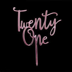 Twenty One 21st Birthday 21 Today Acrylic Cake Topper Happy Birthday Mirror New