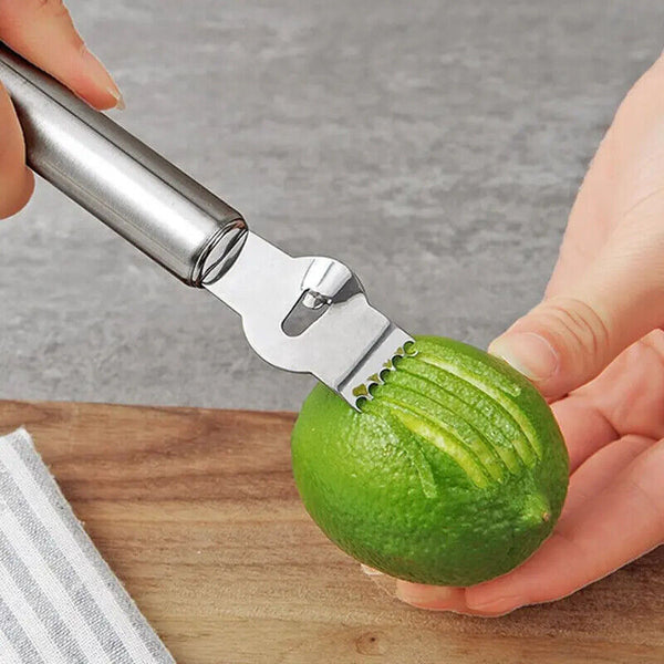 Lemon Zester Grater Knife Tool Stainless Steel with Channel Garnish Citrus Lime