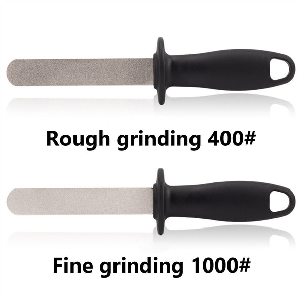 1X 400#/1000# Diamond Knife Sharpener Rod Kitchen Sharpening Steel Household AU
