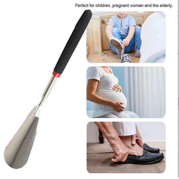 75cm Telescopic Long Handle Shoehorn Stainless Steel Shoe Horn Lifter Tool AUS