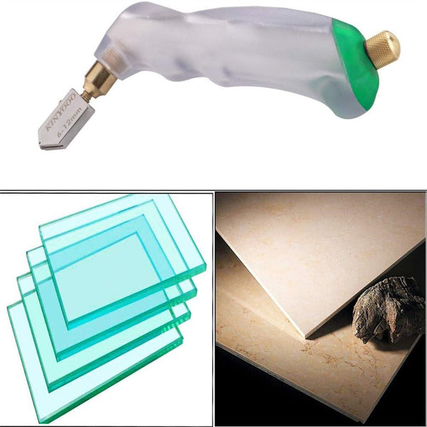 Professional Stained Glass Cutting Tool Pistol Grip Oil Feed Glass Cutter Cut AU