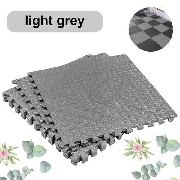 24x Interlocking Heavy Duty EVA Foam Gym Flooring Mat Floor Mats Tiles 60x60cm - Lets Party
