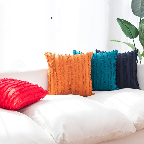 Boho Tassels Fringe Cushion Cover Striped Decorative Lounge Cushion Cover 45x45