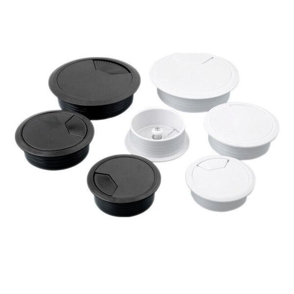 12PCS Computer Desk Table Grommet Cable Tidy Surface Port Wire Hole Cover 50MM