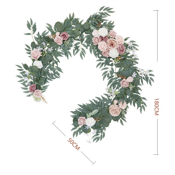 Artificial Flower Swag Arch Decor for Wedding Reception Backdrop Table Pink DIY