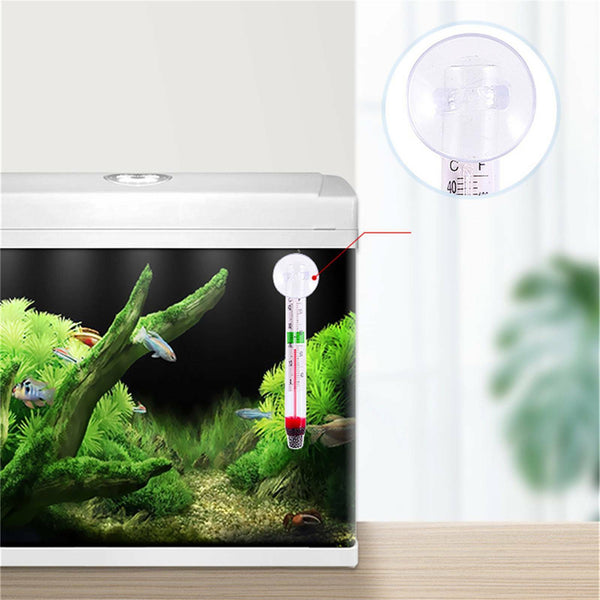 2pcs Floating Aquarium Vertical Thermometer Fish Tank Glass Temperature Meter AU