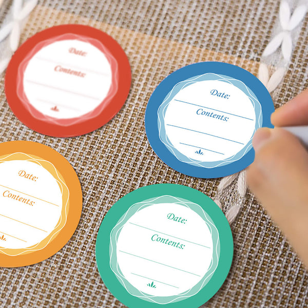 60PCS Printed Spice Jar and Pantry Label Set Date label Round Stickers Labels AU