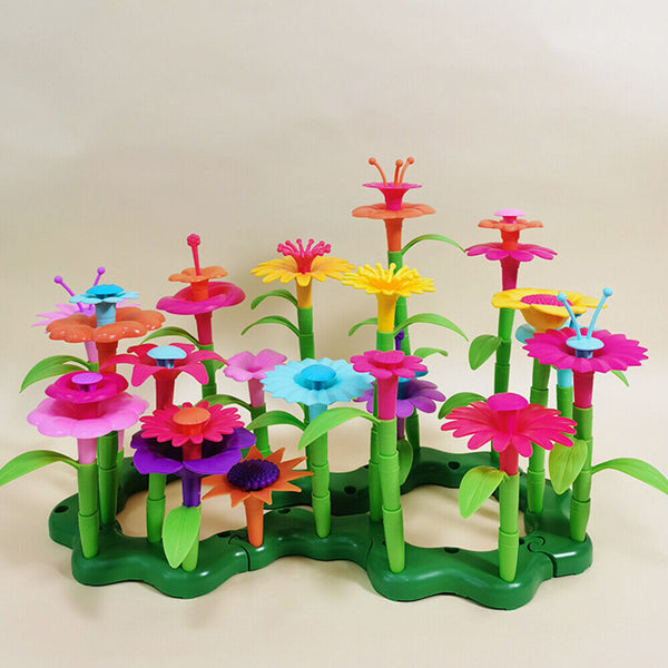 46/98/148PCS Flower Garden Building Toys Children DIY Build Bouquet Sets Gift