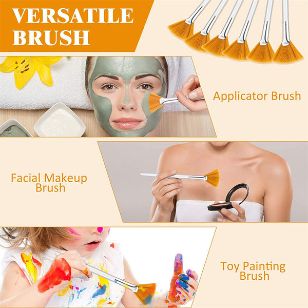 UP 20PCS Fan Brushes Facial Brushes Soft Makeup Brush Cosmetic Applicator Tools - Lets Party
