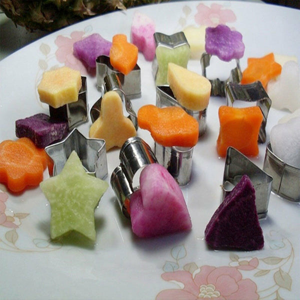 12pcs Stainless Steel Cookie Biscuit DIY Mold Star Heart Cutter Baking Mould AU