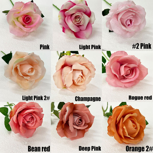 10pcs Artificial Velvet Flowers Rose Flower arrangement Wedding Event Party Dec