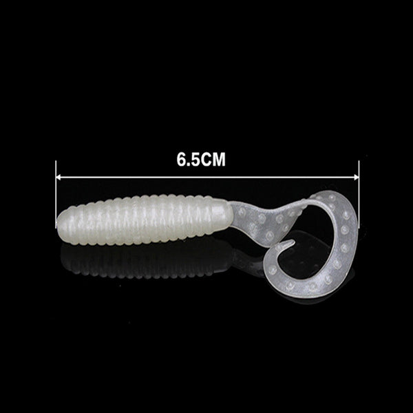 20/40x Soft Plastic Bream Fishing Lures Curly Tackle Bass Cod Tail Lure Bream AU