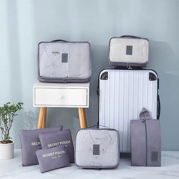 7Pcs Travel Luggage Organizer Set Bags Storage Pouches Suitcase Backpack Storage