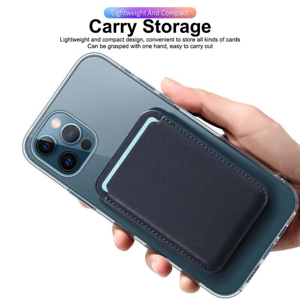 Rack For Magsafe iPhone14 13Pro Max Magnetic Card Holder Pocket Leather WalletAU