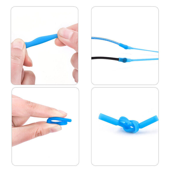 Silicone Glasses Lanyard Eyeglasses Holder Neck Cord Strap Ear Grip Hooks Kids