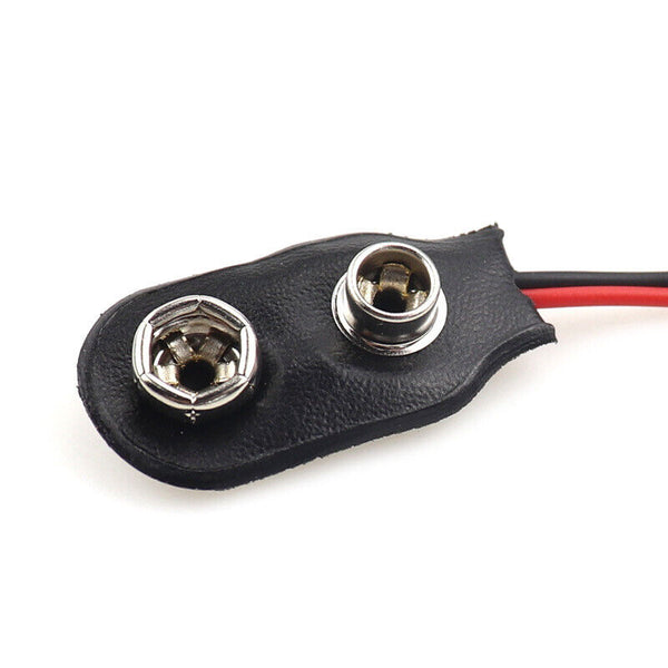 40pcs Pcs 9V Volt Battery Snap Clip Connector Black