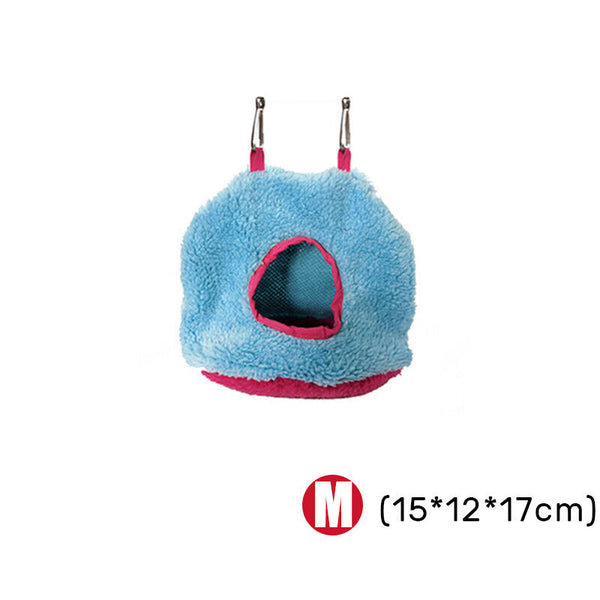 Bird Parrot Hammock Hut Practical Plush Snuggle Hanging Cave Cage Bed Tent AU