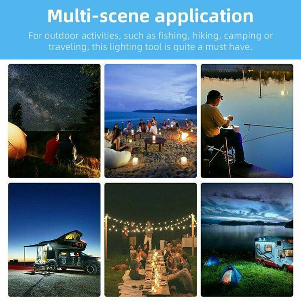 500W Telescopic Fishing Rod Pole Camping Lamp Car Repair LED COB Light Lantern