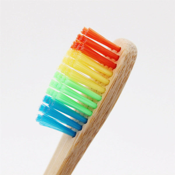 6 Packs Mix Natural Bamboo Toothbrush Medium Bristle Oral Care Environmental AU