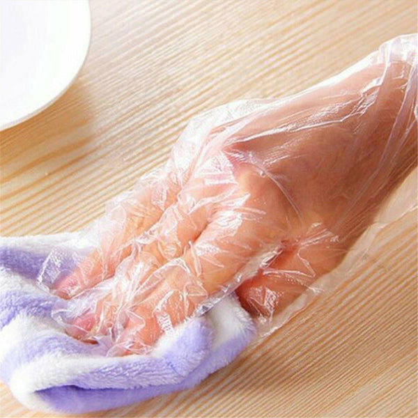 2000PCS Disposable Plastic Gloves Food Handling Disposable Transparent Gloves AU