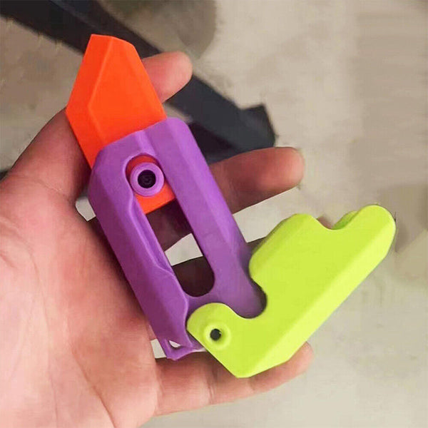 3D Gravity Carrot Knife Toys Plastic EDC Fidget Toys Anxiety Stress Relief Toy