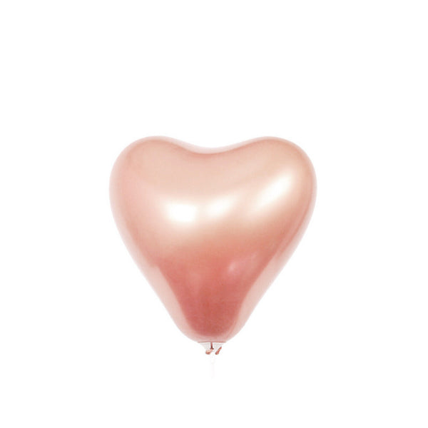 50/100x Mixed Colour Metal Balloons Heart Wedding Birthday Party Helium Balloon