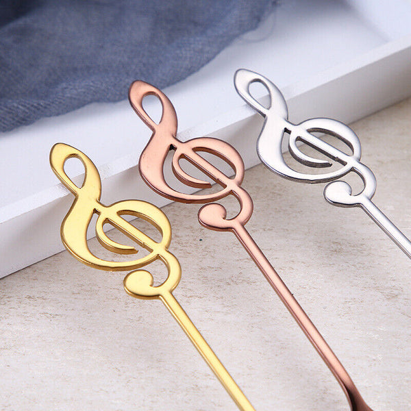 7PCS Stainless Steel Musical Notes Spoons Set Coffee Tea Dessert Xmas Gifts