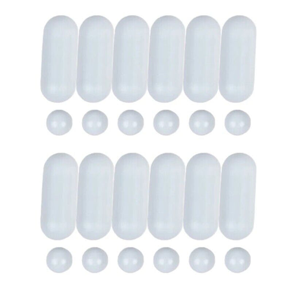 12Pcs Toilet Seat Buffers Bumpers Replacement Pads Grey Stop Bumper Accessories - Lets Party