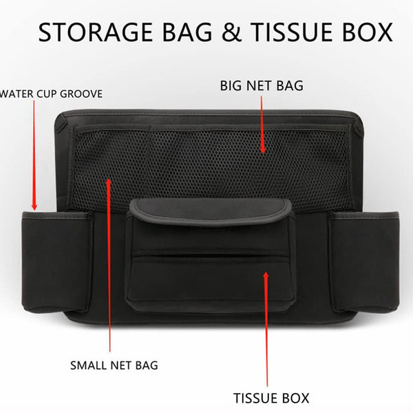 Car Net Pocket Handbag Storage Organiser Holder Between Seat PU Leather Bag AU