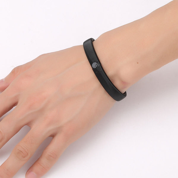 Unisex Black Anti-Slip Shirt Sleeve Holders Fashion Elastic Armbands Hold Ups Garter - Lets Party