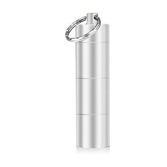 Mini Keychain Aluminum Pill Container Waterproof Medicine Holder Case Keyring