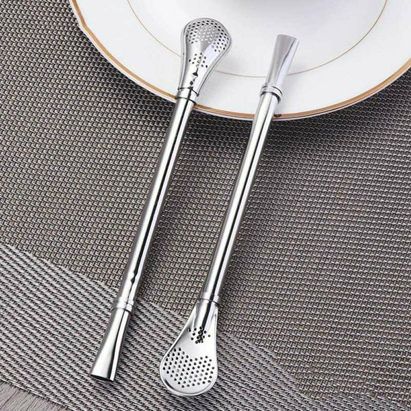 Thick Shake Milkshake Stainless Steel Straws Reusable Metal Drinking Straw Brush - Lets Party