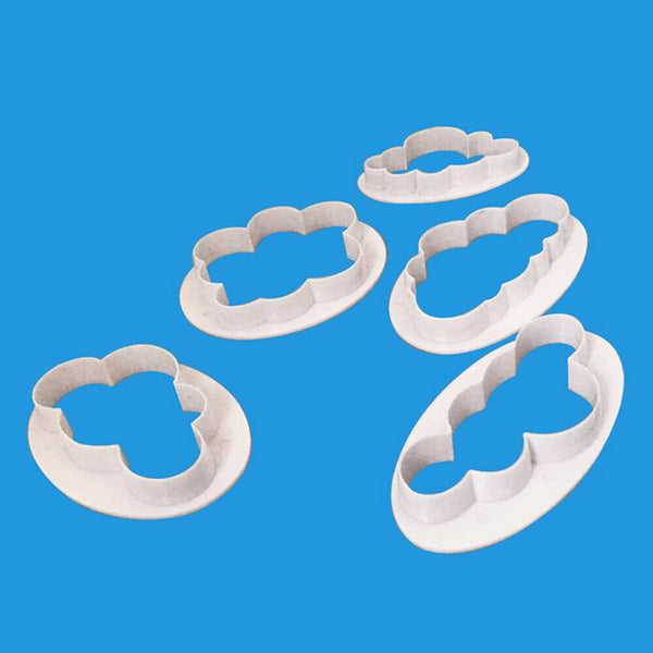 5 Pcs Clouds Cookie Cutters Baking Decorating Mold Fondant Biscuit Cutters Tool - Lets Party