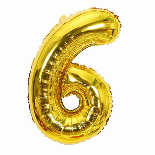 40cm Gold Foil Number Balloons  Birthday Wedding Party Decorations - Lets Party