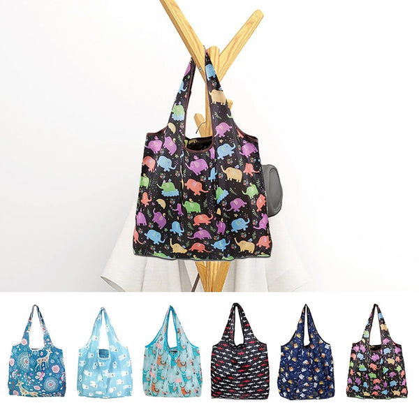 Reusable Foldable Waterproof Shopping Bags Eco-Friendly Foldable Handle Grocery